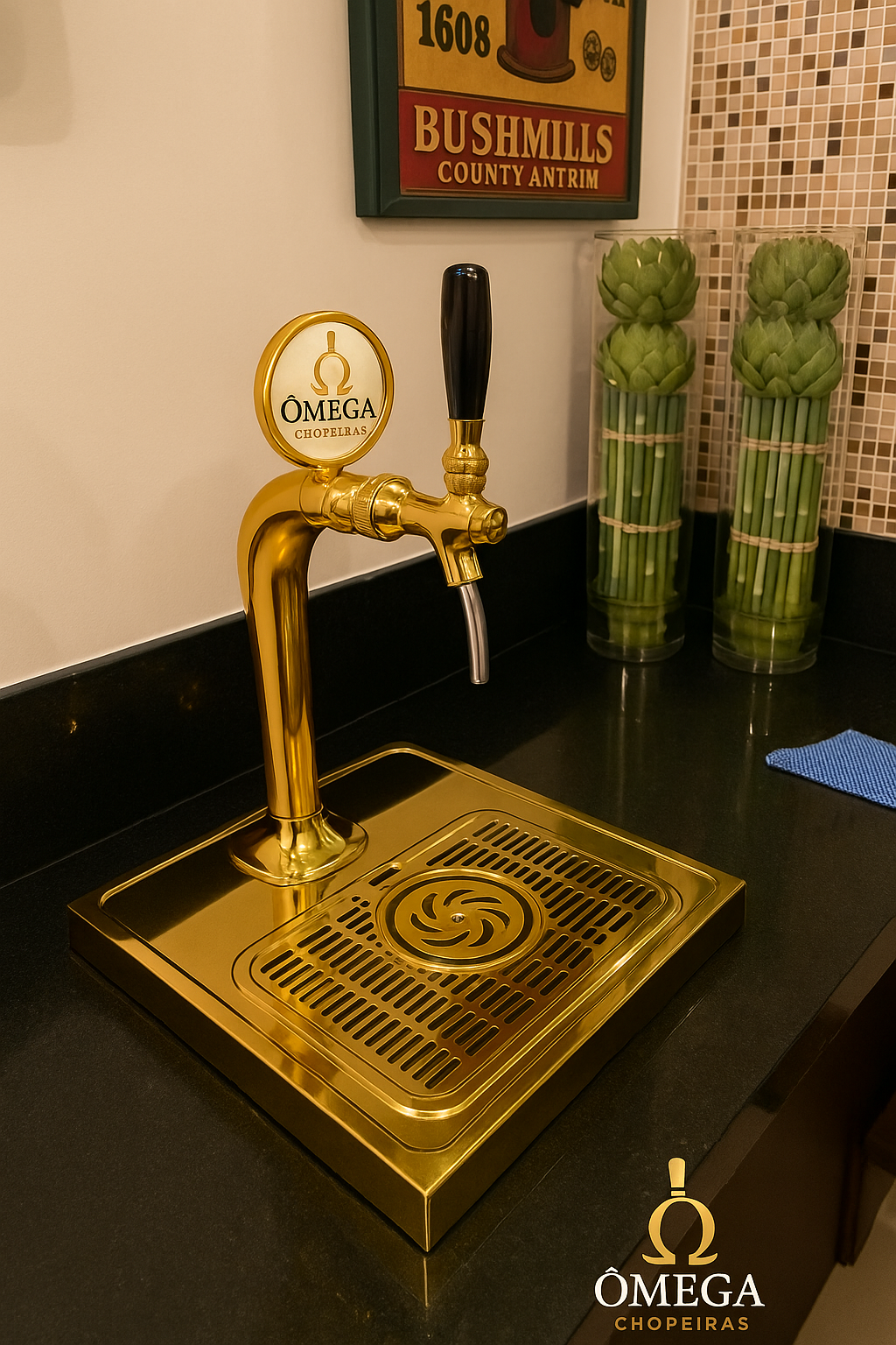 Chopeira Torre Naja - Dourada (Convencional) - 1 Via