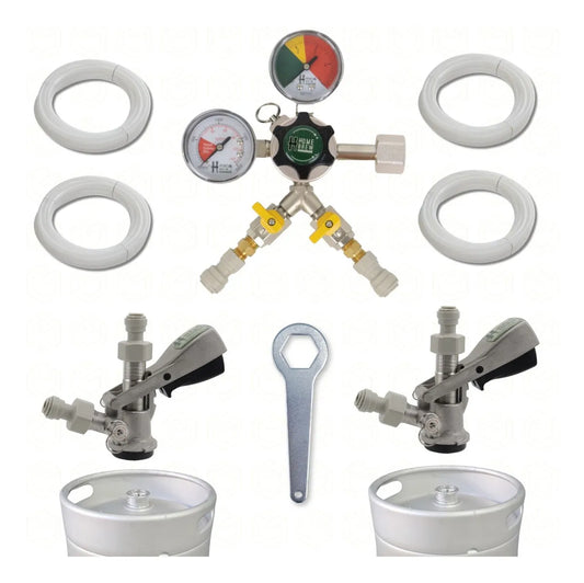 Kit Extração De Chopp Chope 2 Vias + Conexão Engate Rápido