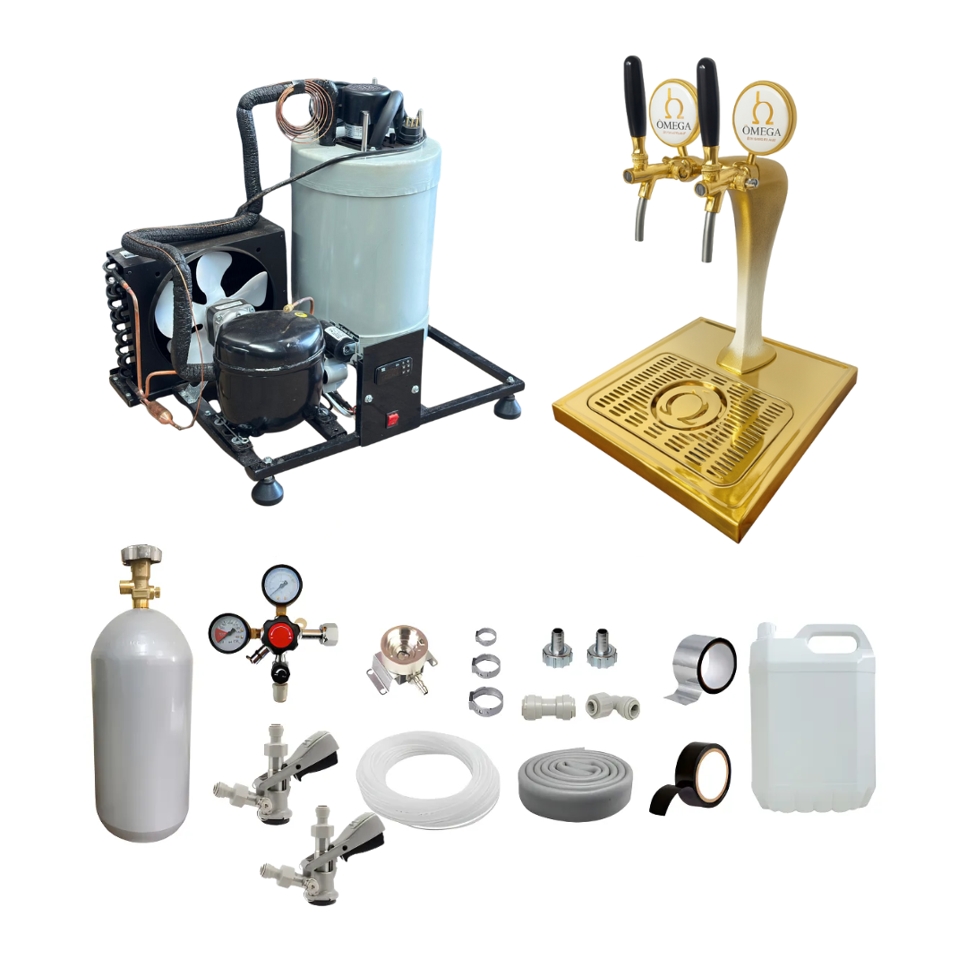 Chopeira Torre Naja Dourada (Deluxe) - 2 Via