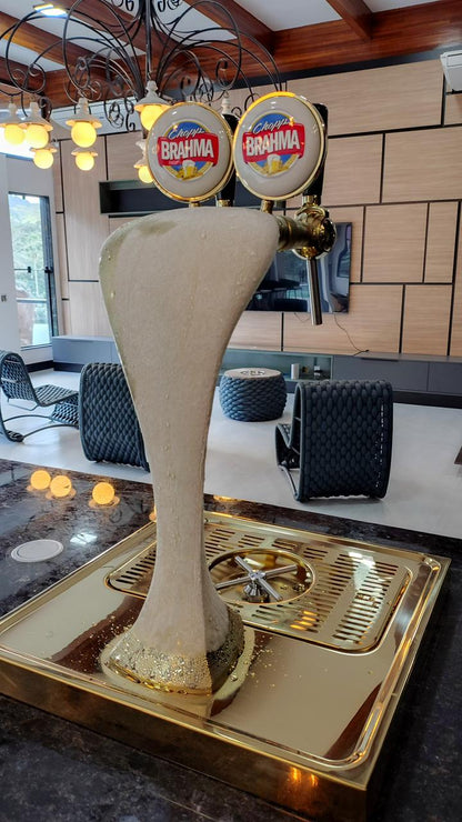 Chopeira Torre Naja Dourada (Deluxe) - 2 Via