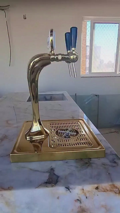 Chopeira Torre Naja Dourada (Deluxe) - 2 Via